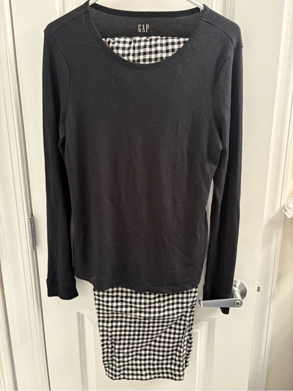 GAP Lounge Set - Ribbed Cotton Top and Flannel Bottoms